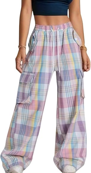 Cargohose damen kariert Sale