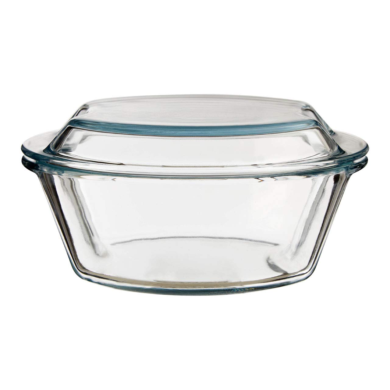 Orsina Large Round Glass Casserole DishDurable Borosilicate Glass Oven Dish With LidHeat-Resistant Bakeware from B&Q