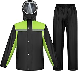 Sponsored You’re seeing this ad based on the product’s relevance to your search query.Learn more about this advertisement Taoyoule Waterproof Rain Jacket and Trousers for Men Rainsuit Set Fishing Clothes Raincoats Hooded Rainwear Workwear