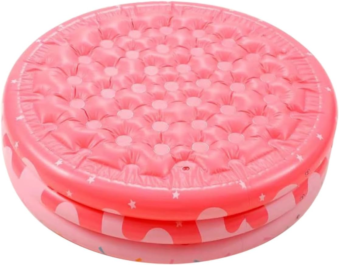 YARNOW Family Fun Inflatable Pool Small Round Pool PVC Material Easy to Set Carry