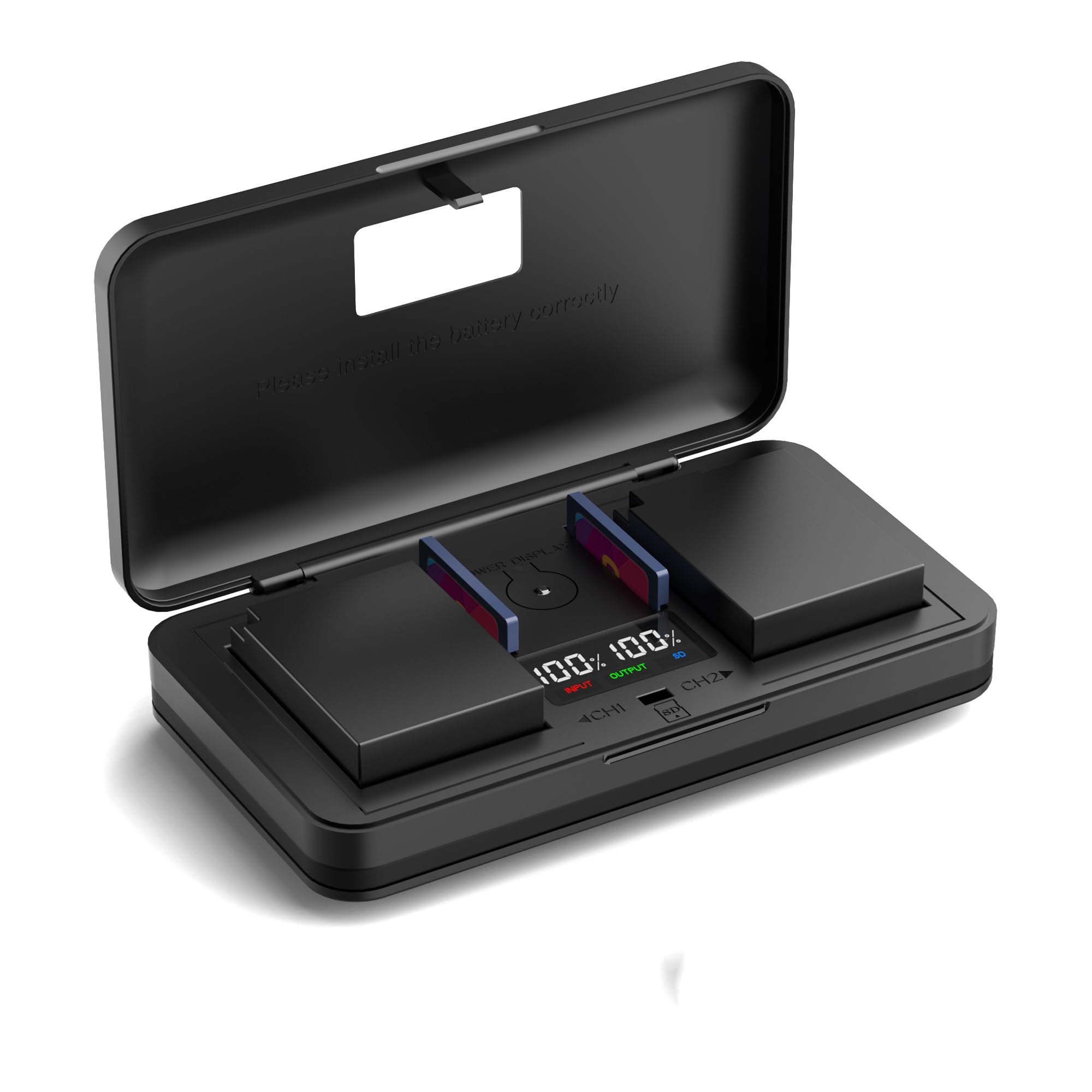2 Batterie DMW-BLC12 + Caricatore Doppia Slot Per Panasonic Lumix G7 G85 GH2 FZ2000