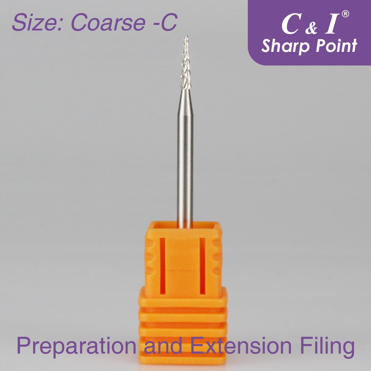 C & I Perceuse à ongles à pointe tranchante pour perceuse à ongles électrique Outil pour la préparation, l'extension ou le soin des cuticules (grossier -C)