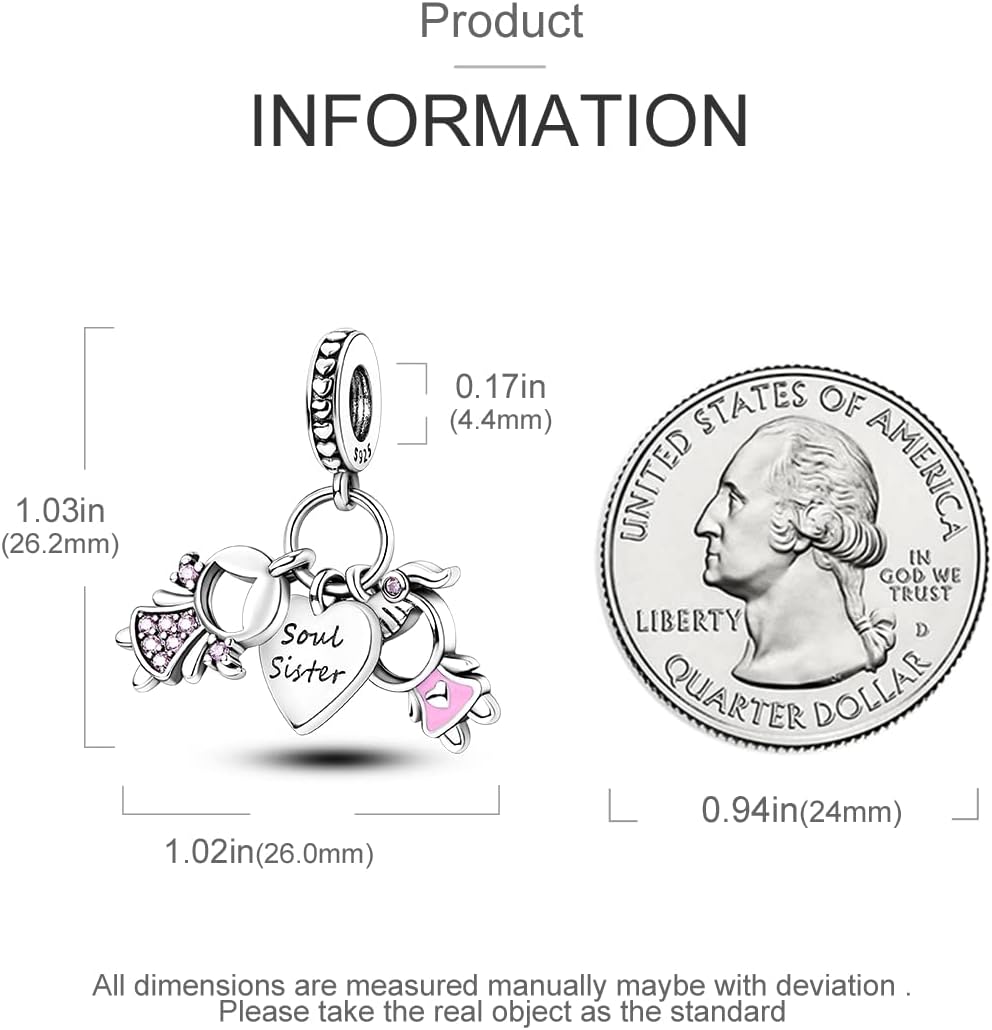 Hapour 925 Sterling Silver Charms for Charm Bracelets Necklace European Jewelry Pendant Beads Charm for Women Mom - Image 4