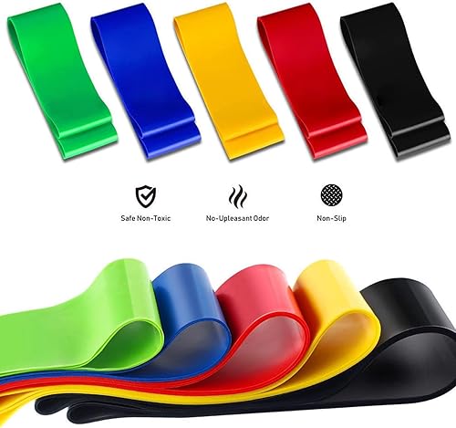 Miniatura 5 de Bandas de resistencia, bandas de ejercicio multifuncionales, equipo de fitness  Juego de resistencia elástica, accesorio portátil para gimnasio en