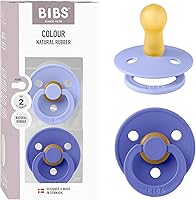 Vista 14 de BIBS - Paquete de 2 chupetes Bibs Colour, calmante, libre de bisfenol A, punta redonda, látex de goma natural