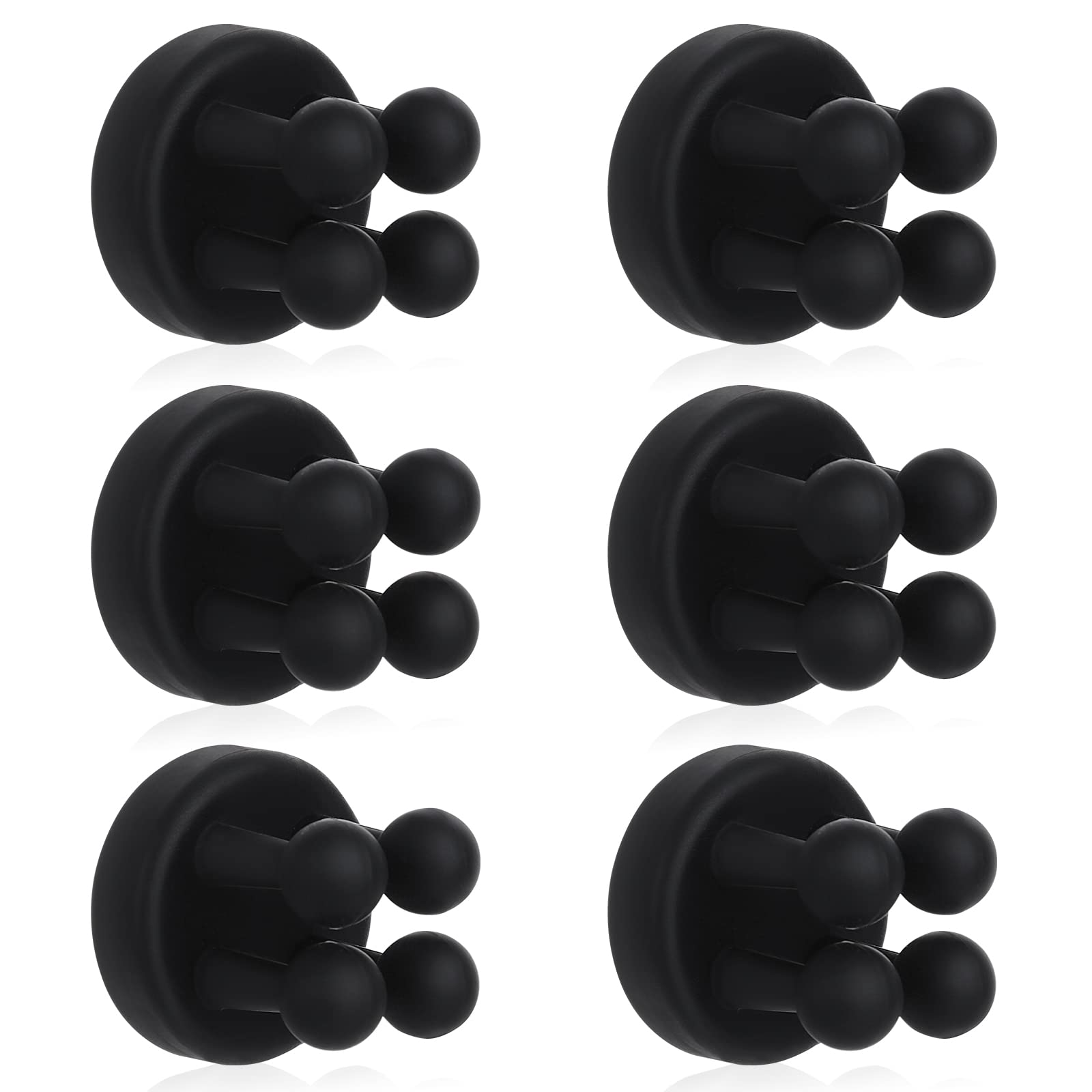 Toothbrush Holder Razor Holder for Shower Wall Mounted Multi-Purpose Waterproof Self Adhesive Hooks- Functional Utility Holders for Bathroom Dorm Room Essentials(6 Pack)