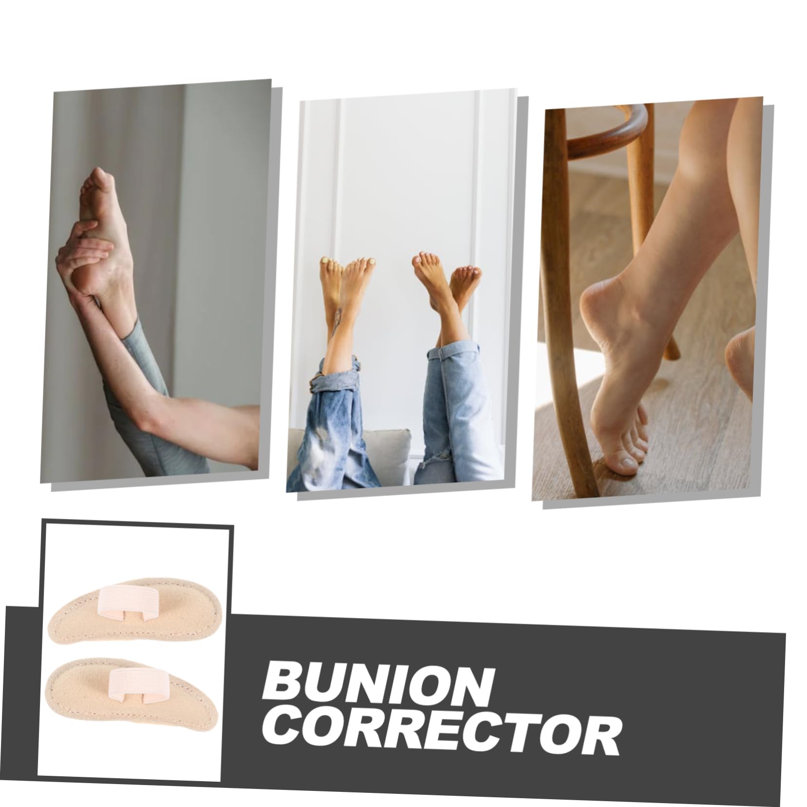 Gogogmee 2pcs Toe Cushion Reusable Toe Pad Toe Separating Tool Toe Separator Toes Separator Pad