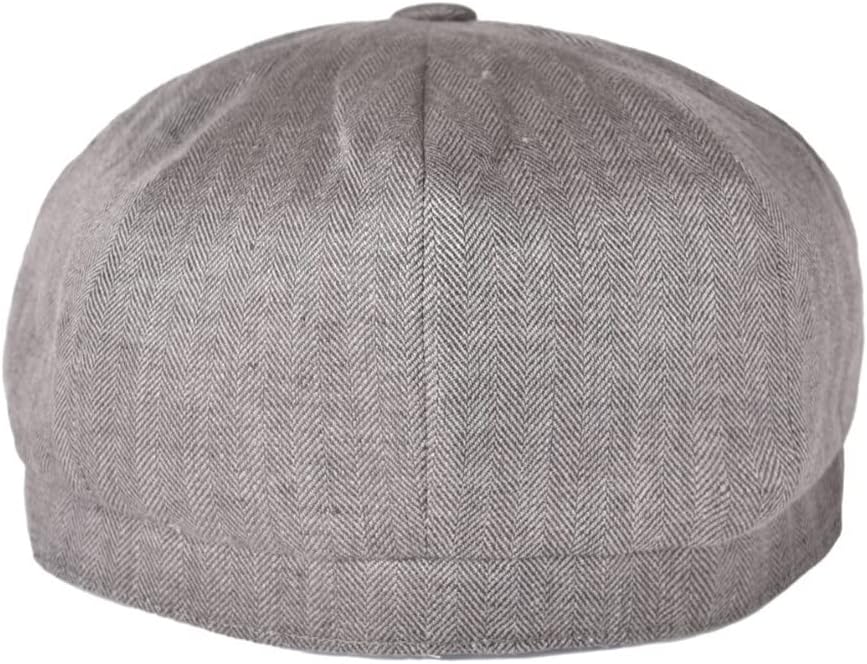 Wool Tweed Herringbone Cap for Mens Women Beret Cabbie Driver Hat Golf Ivy Flat Hats