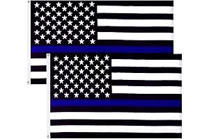 2 Pack Thin Blue Line USA Flags 3X5 FT