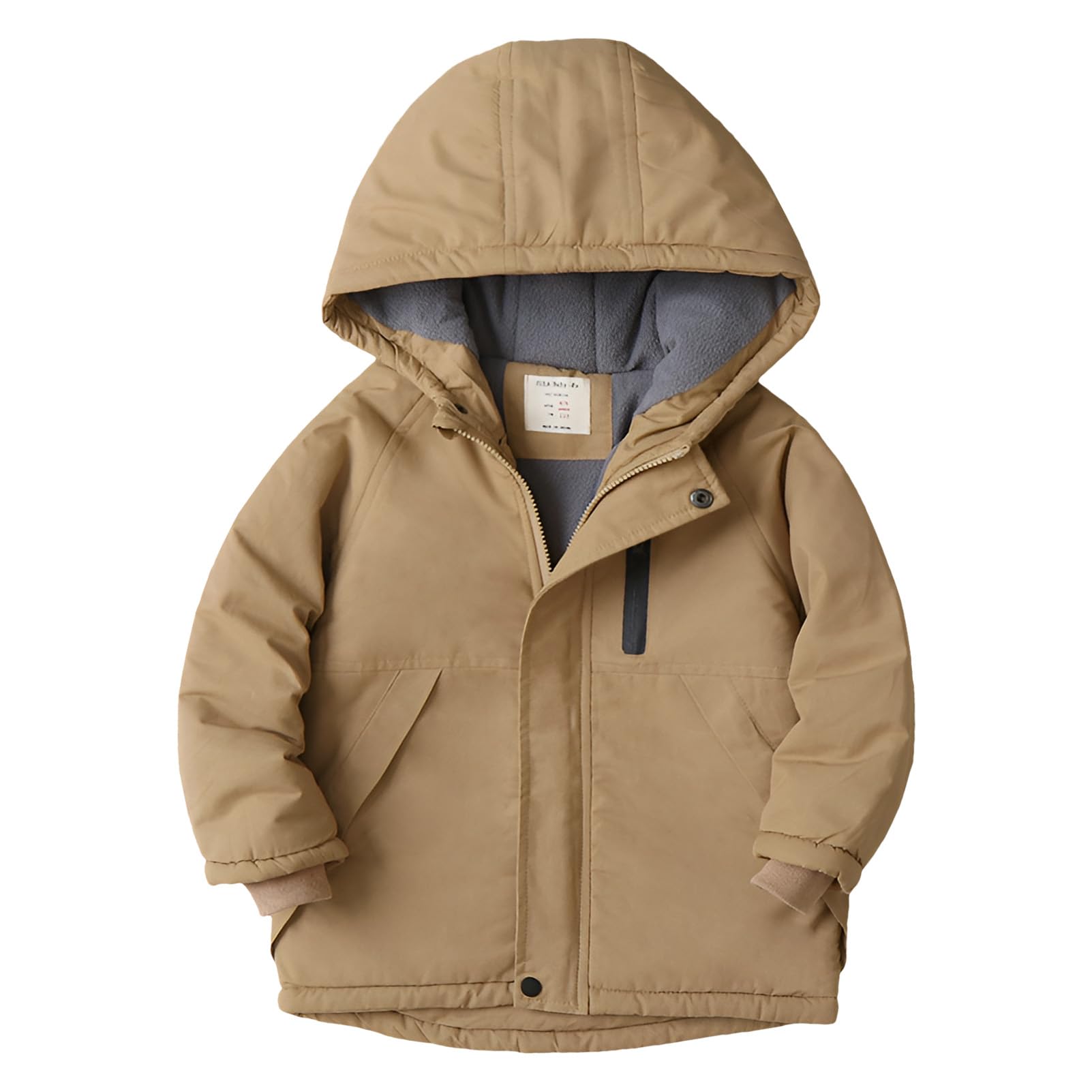 amropi Chaqueta de Forro Polar para Niños Abrigo con Capucha Invierno Parka Jacket para 3-11 años