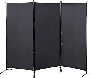 HOMCOM Paravent 3 Paneele, Maße: 2,53 x 0,5 x 1,82 m (L x B x H)