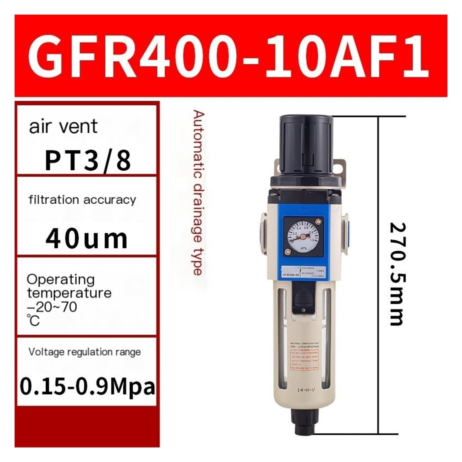 GFR200 GFR300 GFR400 Luftfilterregler Kombi-Druckregelung