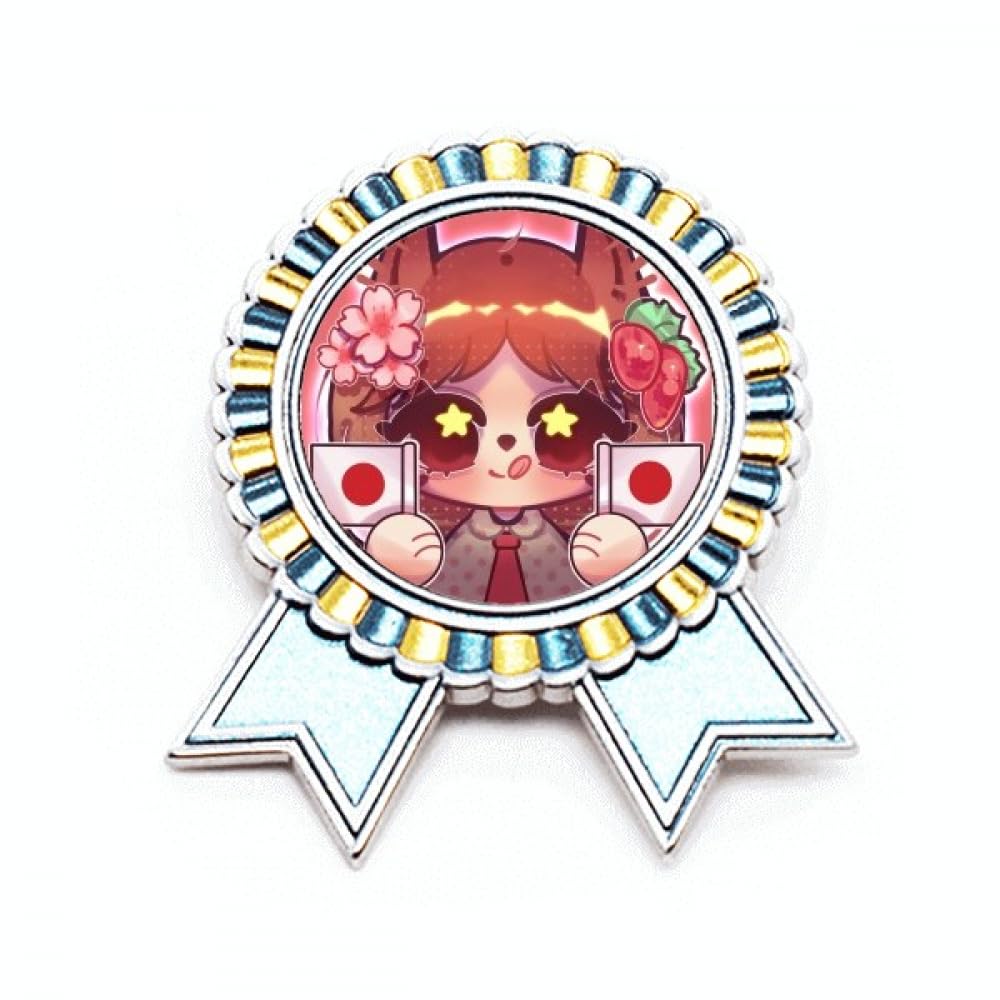 Broche écureuil japonais fleurs de cerisier accessoire métal taille M