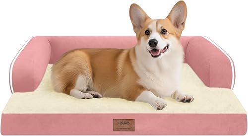 Miniatura 124 de Cama ortopédica extra grande para perros impermeable: cama de espuma viscoelástica para perros XL y extra grandes, sofá sofá, lavable con funda Azul