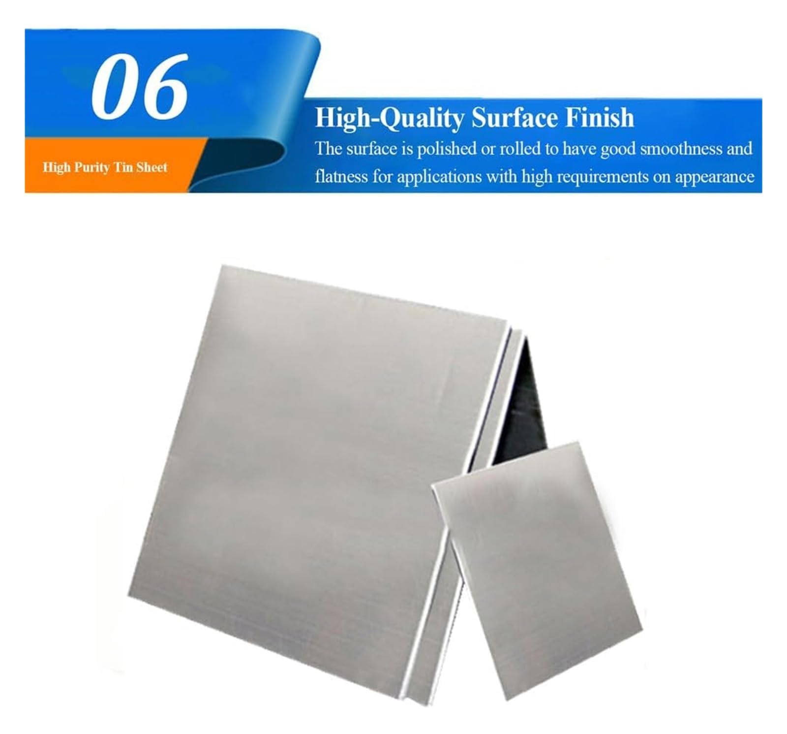 Hochreine Zinnfolienplatte, Zinnstreifendicke 0,03–1,5 mm, Sn-Platte 100 × 100 mm, geeignet for Industrie und wissenschaftliche Forschung(100x100x0.8mm)