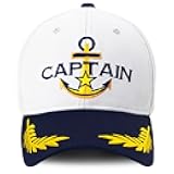 Captain Hat & First Mate | Matching Skipper Boating Baseball Caps | Nautical Marine Sailor Navy Hats