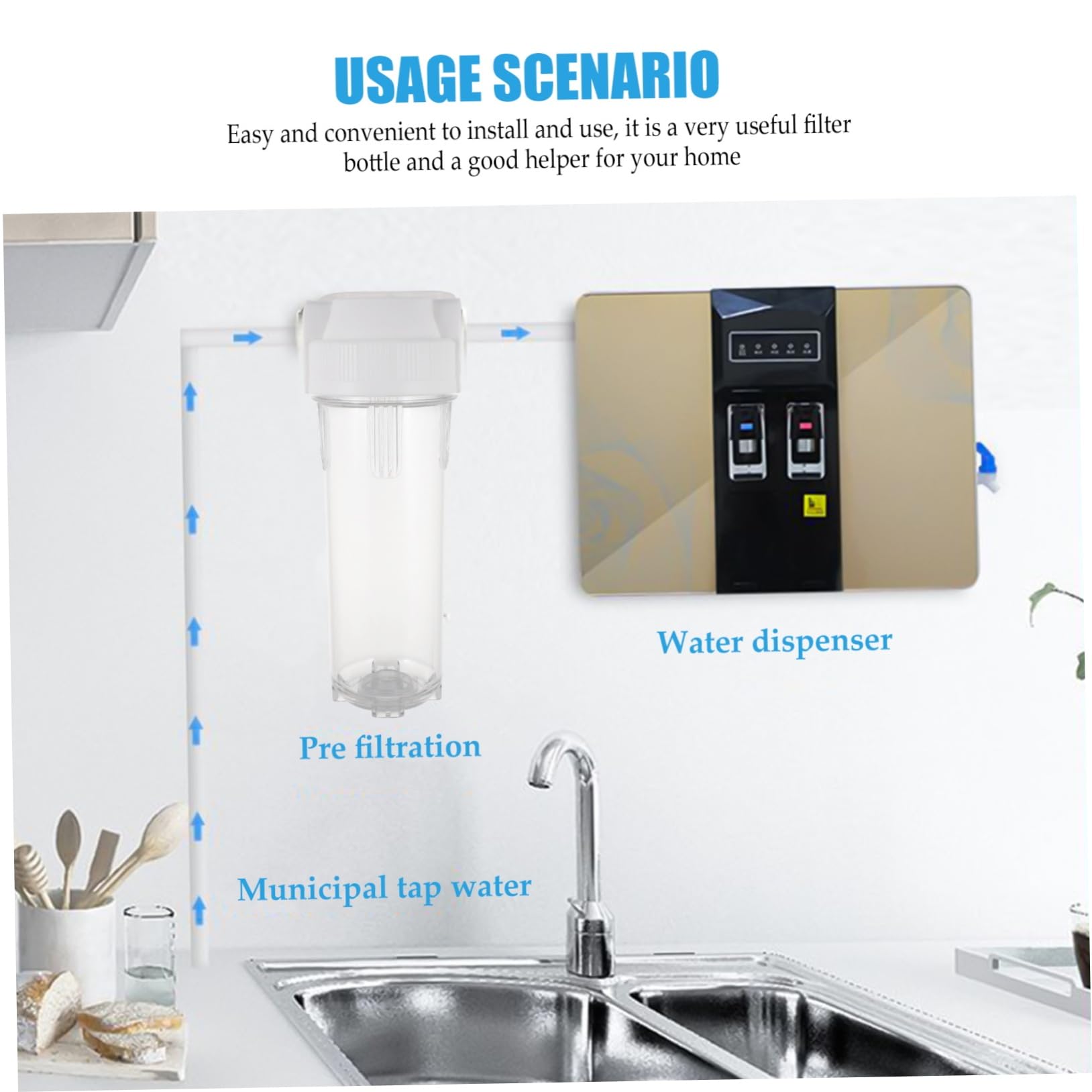 ifundom Bouteille Filtrante Anti- à Sédiments Bouteille Purificatrice pour Eau