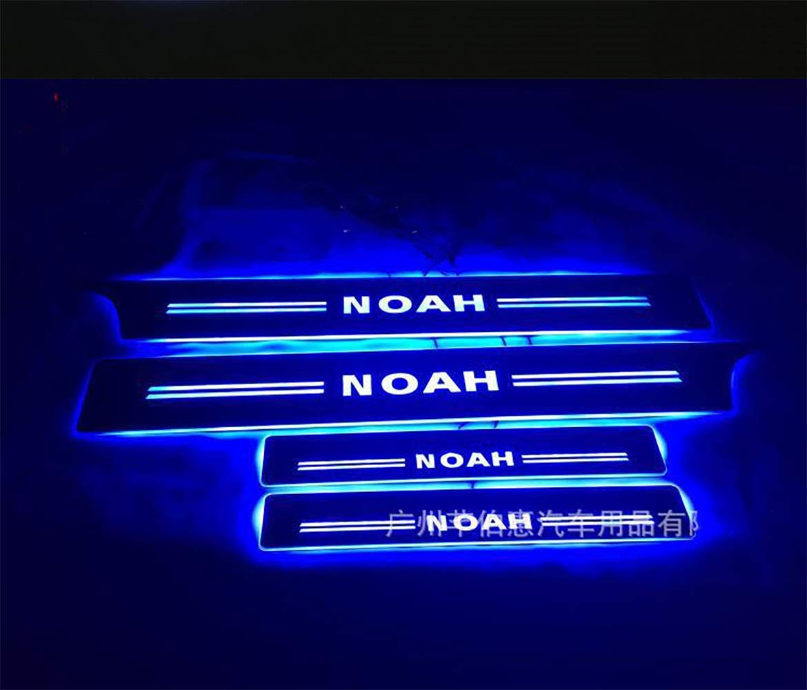 ノア80 NOAH スカッフプレート LED付き 青色 Amazon | ノア NOAH 80系 スカッフプレート キッキング ステップ