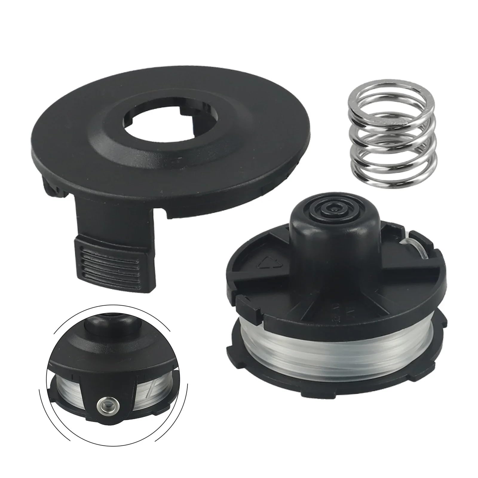 Cabezal de cortacésped con kit de resorte para Makita DUR181Z DUR141 | UR180D DUR181 Reemplazar 195858-1 196146-9 Accesorios para cortacésped(3pc)