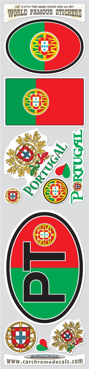 Autocollants drapeau portugais STS-PT anti-UV pour masquer les rayures de voiture