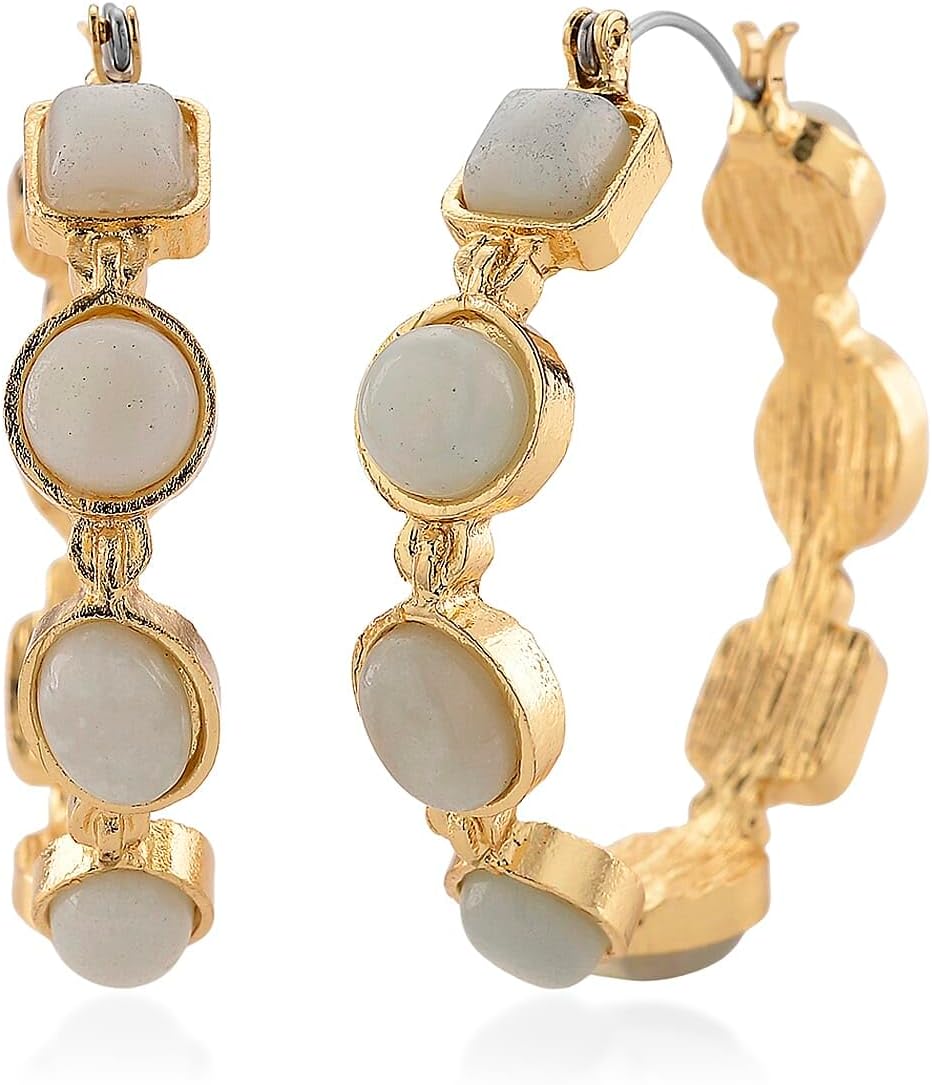 Hoop Earrings in Goldtone Women Christmas Gifts