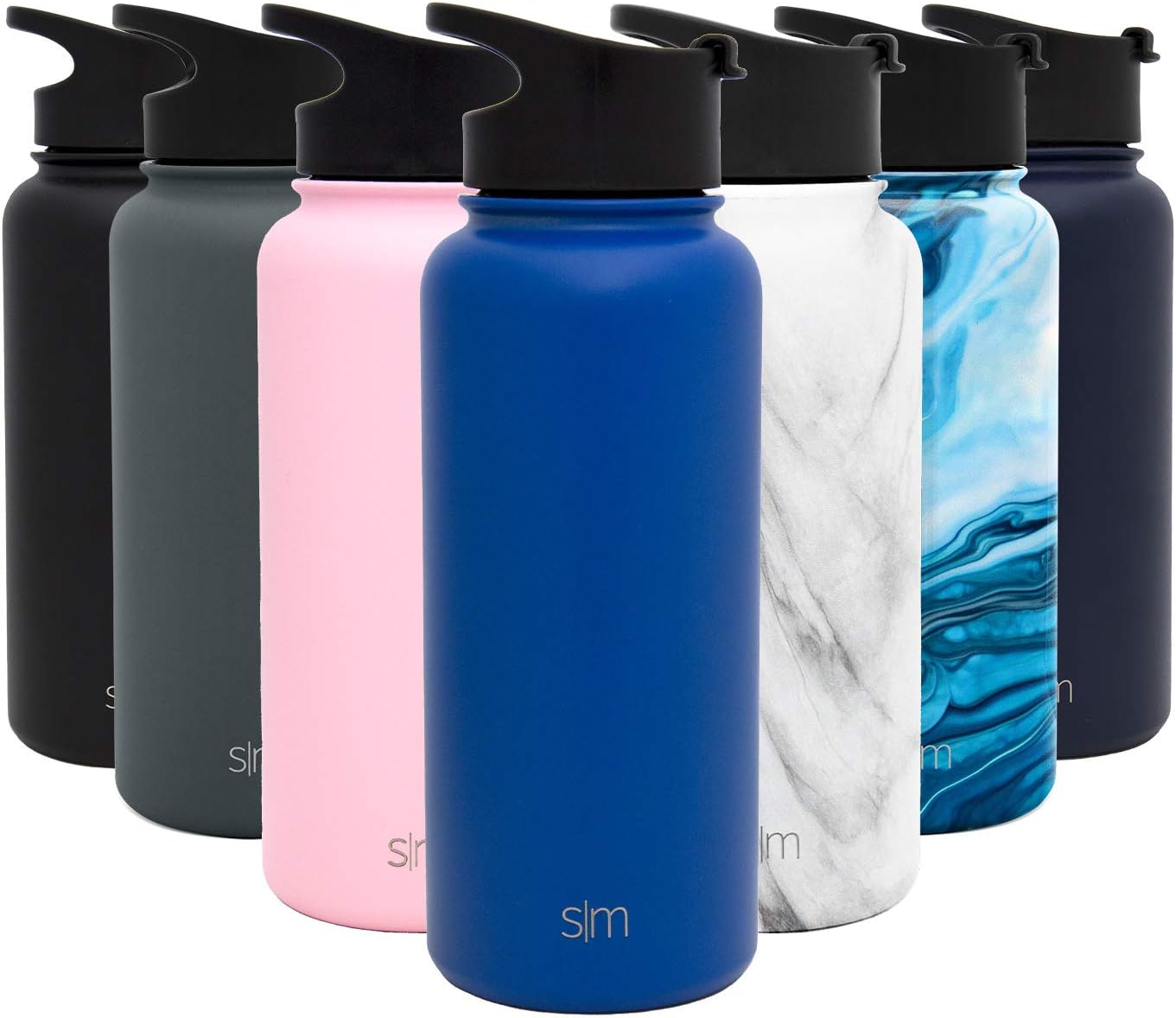 Simple Modern 32oz Water Bottle, Insulated Reusable Wide Mouth Stainless Steel Metal Flask 1 Liter Thermos with Flip Lid, Twilight