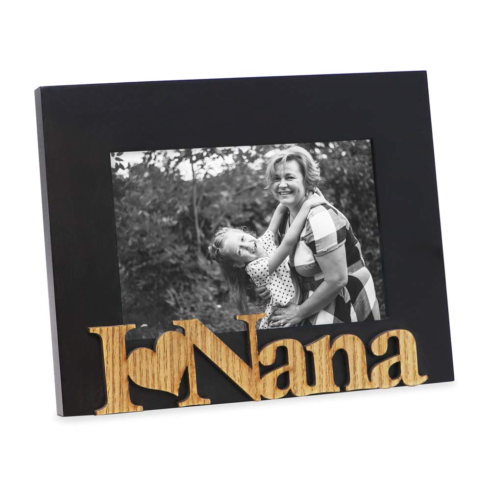 Buy (Black) Isaac Jacobs Black Wood Sentiments "I Love Nana" Picture