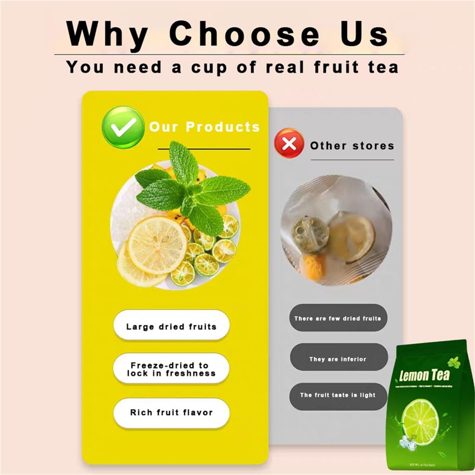 Herbata Detox Lemon Mint – Naturalna Herbata Ziołowa O Lekkim Smaku, Idealna Do Codziennego Orzeźwienia I Oczyszczenia Ciała, Bez Kofeiny(3PCS)