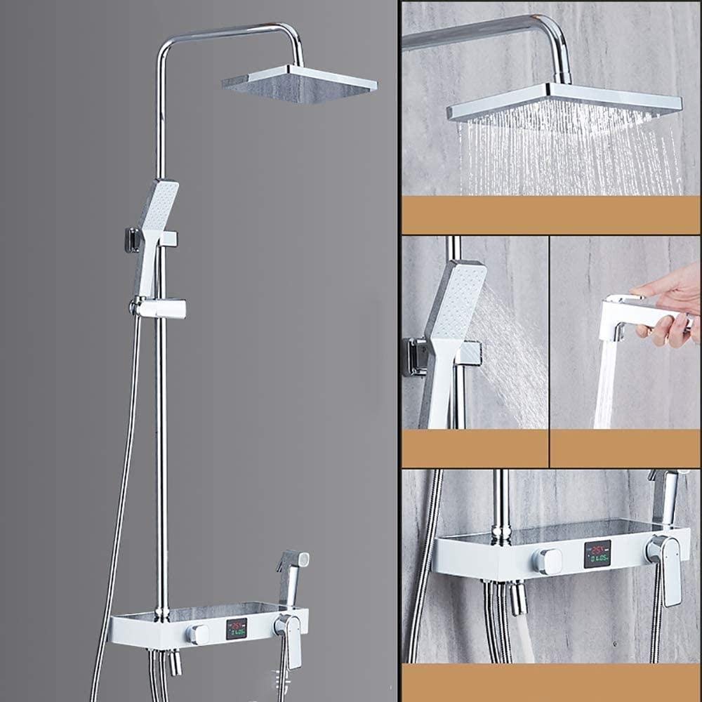 Douche à effet pluie avec mitigeur chrome pour transformer votre salle de bain