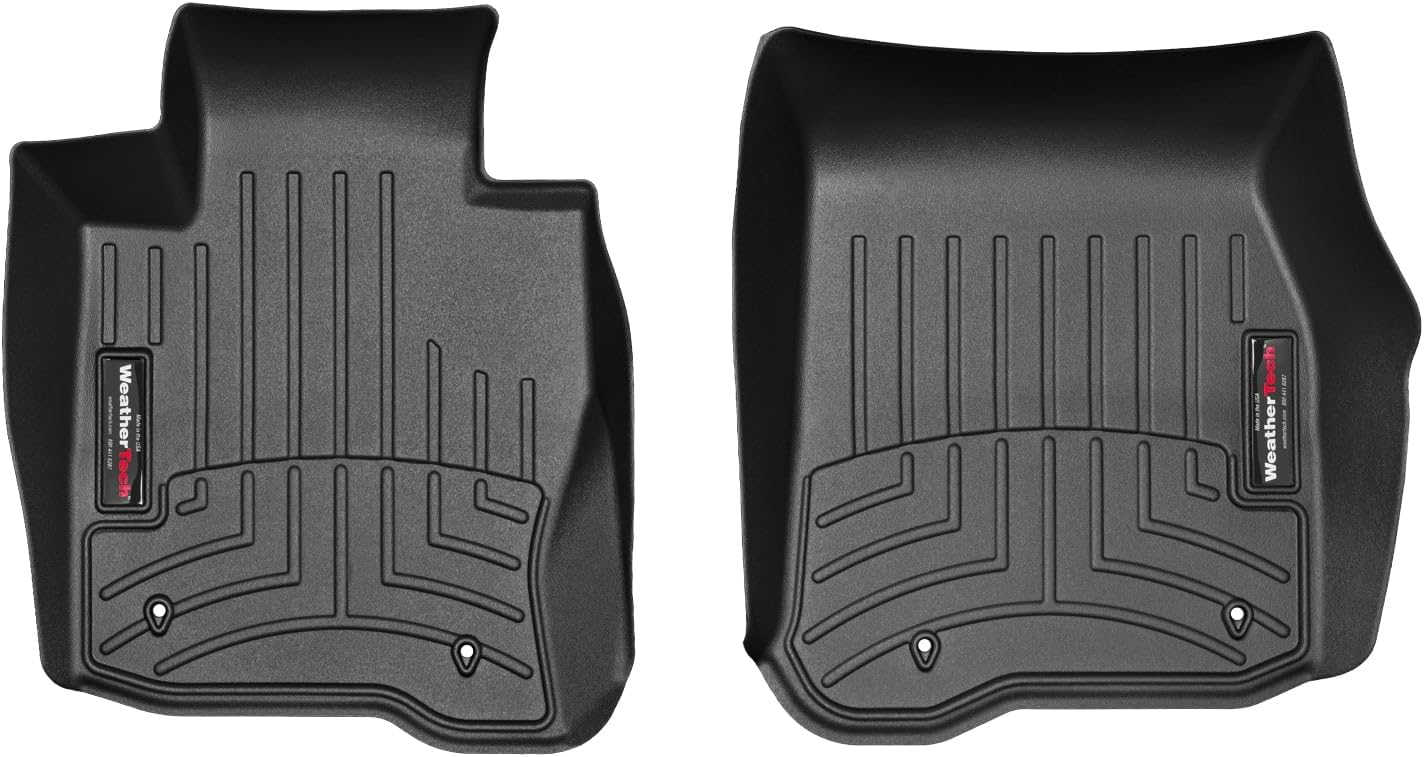 WeatherTech Custom Fit FloorLiners for BMW 435i, 435i, 435i - 1st Row (445701), Black