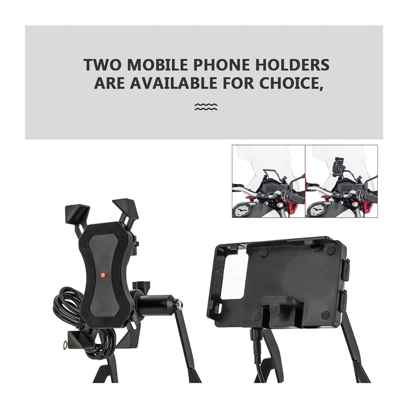 Uchwyt na telefon motocyklowy Do motocykla GUZZI V 85 TT V85 V85TT 2020 Akcesoria motocyklowe Ładowarka USB Uchwyt na telefon komórkowy(-01-12mm)