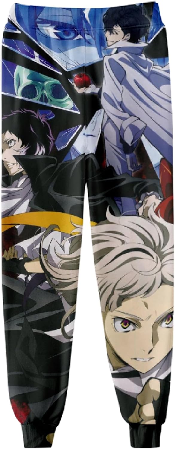 ISaikoy Anime Bungo Stray Dogs Pants Atsushi Nakajima Trousers Gym Joggers Drawstring Sweatpants