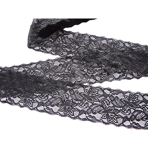 PrettyBoutique 1 Yard 8cm Elastic Lace Trim Cover