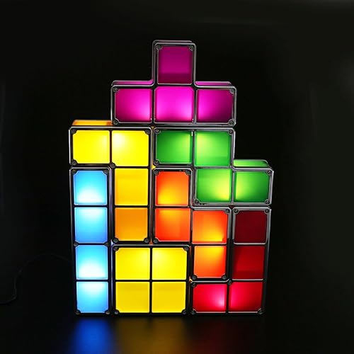 Increíble Tetris Forma Retro Juego Apilable LED Lámpara de Mesa Creativa DIY ~ Artículo #GH8 3H-J3/G8333710