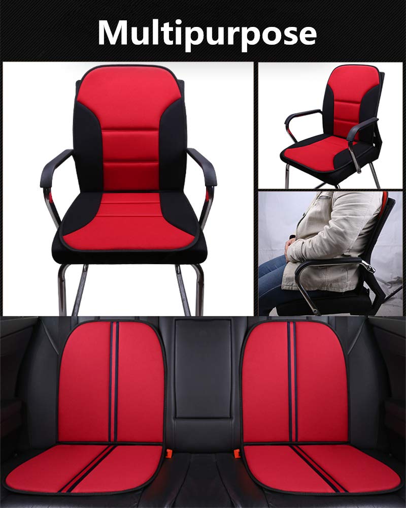 Funda Asiento Coche, Suave Cojín de Asiento, Protección del Asiento de Coche - Cuatro Estaciones Universal Antideslizante Protector Asiento Delanterocon Respaldo - 2PCS