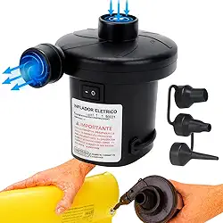 Bomba De Ar Elétrica Encher Colchão Boia Piscina Bomba Pneumática Inflador Com 3 Bicos Bivolt