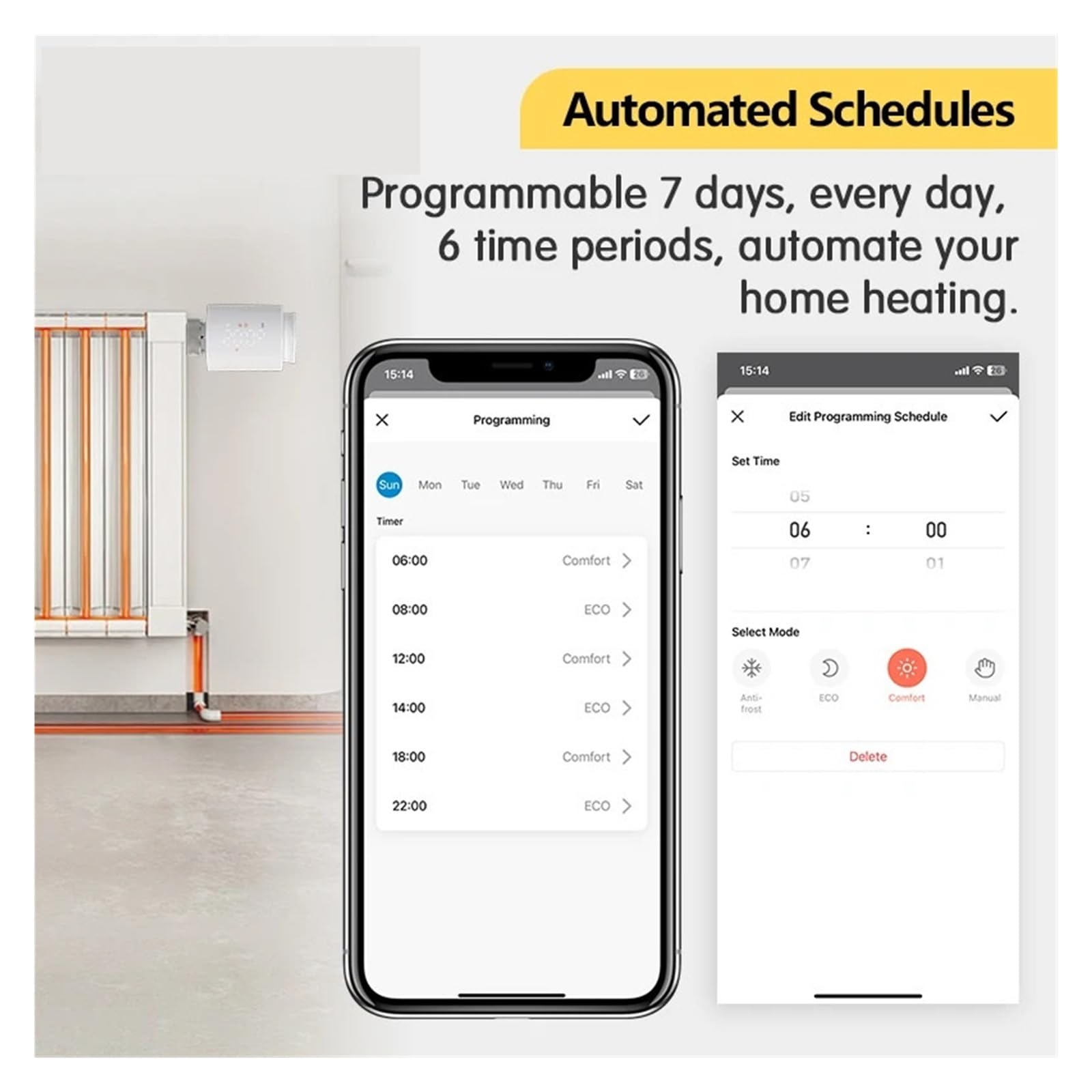 Termostato TRV Inteligente, Válvula Termostática For Radiador, Controlador Programable, Actuador, Control por Voz Ahorra EnergíA Y Costes De CalefaccióN(4pcs WiFi)