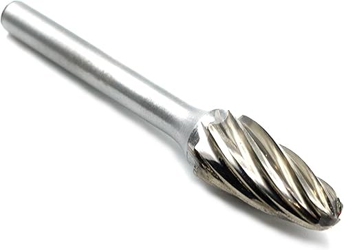 TEMO SF-5 NF - Lima giratoria de carburo de aluminio cortado, árbol redondo de cabeza de 12 pulgada, vástago de 2 pulgadas de diámetro