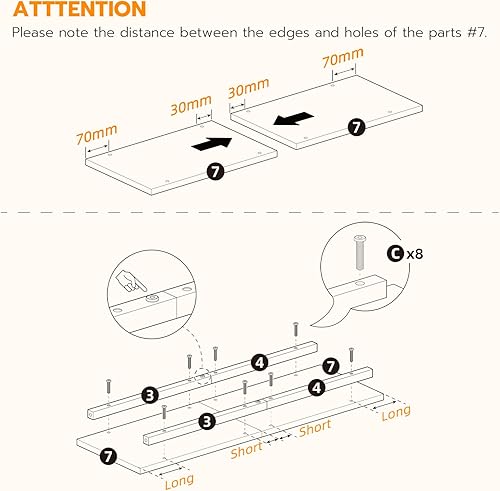Miniatura 6 de HOOBRO Mesa consola estrecha de 29.5 pulgadas, mesa de entrada de 3 niveles, mesa de sofá delgada con estantes, mesa auxiliar, mesa de exhibición,