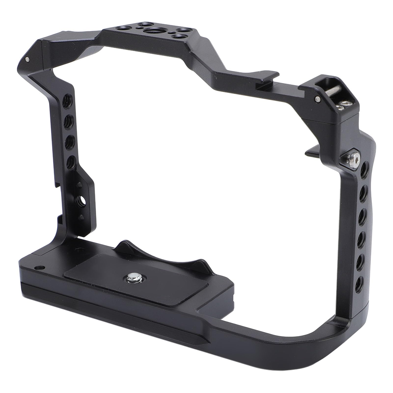 XUMIUZIY Camera Cage per R8, Telaio in Lega di Alluminio Rigido | Rig per telaio fotocamera per R8, con base Arca, slitta fredda, slot per cinghia, fori per viti da 1/4 3/8 pollici per