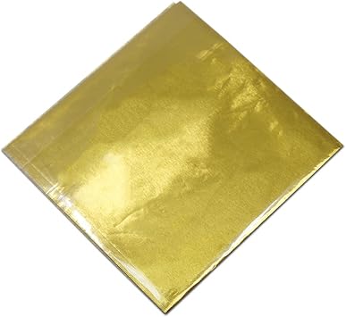 200 Pack 3.9x3.9 inch Golden Chocolate Wrappers Aluminium Foil Square Sweets Lolly Paper Wrapping for DIY Food Candy Packaging Decoration Party Favor Wedding Birthday Accessories