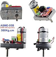 Vista 2 de ASME-05B 837.8 lbs.cm RC Servo de alta potencia de alta potencia de alta torsión de 300 grados Servo Dirección Engranaje DC 12-24V Manipulador
