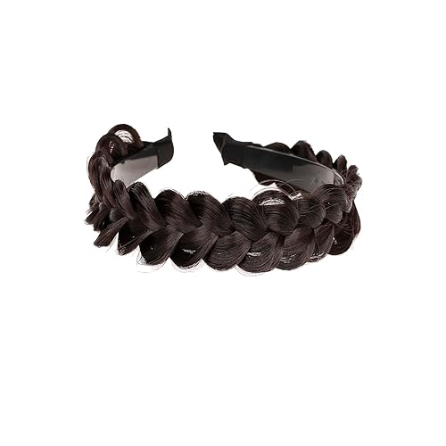 Miniatura 3 de Banda ancha trenzada para el cabello, accesorios para el cabello, banda elástica antideslizante para mujeres y niñas