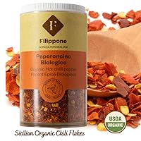 Vista 3 de Filippone® Copos de chile siciliano orgánico, coctelera, 20 g (0.70 oz), condimento de hierbas picantes, recién cultivado en las montañas