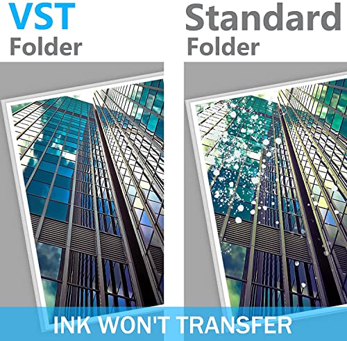 VST Clear Sheet Protectors No Holes 8.5 x 11 in Crystal Clear Page Protectors Heavy Duty Plastic Sleeves, Page Sleeves, Top Loading Paper Protector Acid Free, Letter Size, Dry Erase Pocket