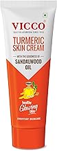 Vicco Turmeric Skin Cream with Goodness of Sandalwood Oil | For Healthy Glowing Skin | 100% Natural Skin Cream for all Skin Types [50gm | Pack of 1]