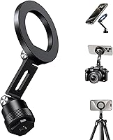 Vista 12 de elitehood Soporte para trípode Magsafe de aluminio, soporte de teléfono compacto para trípode con placa de liberación rápida Arca Swiss y adaptador