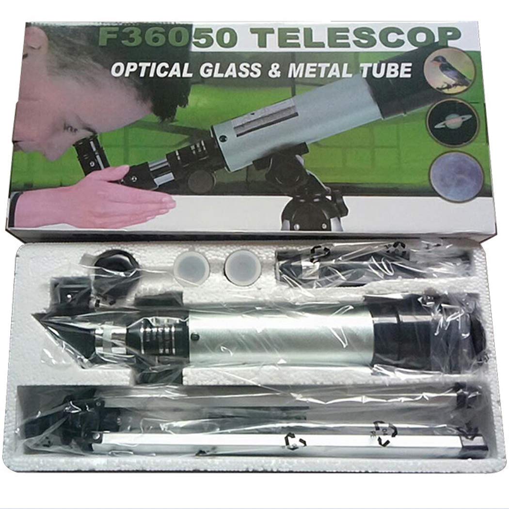 Télescope Ultra HD pour débutants, télescope pour Adultes, télescope réfracteur pour débutants en Astronomie, 70 mm, Distance focale de 360 mm, grossissement de 90X, Voyage