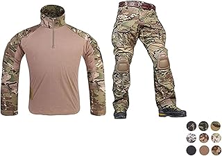 Elite Tribe Emerson Airsoft Military bdu Tactical Suit Combat Gen3 Uniform Shirt Pants (Navy Blue, XX-Large)