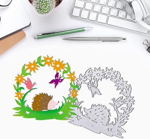 Miniatura 7 de Troqueles de corona de flores para hacer tarjetas, troqueles de corte de mariposas, hojas de otoño, para manualidades, manualidades, decoración de